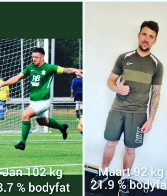 Voor en na foto van personal training